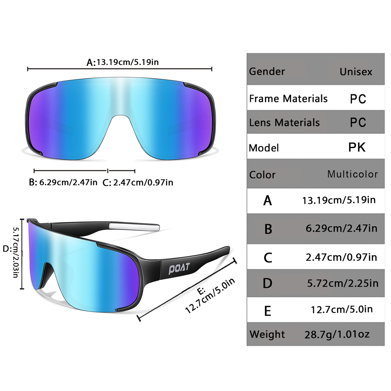 POAT UV400 Cycling Sunglasses  - Mountain Biking Goggles recension och pris