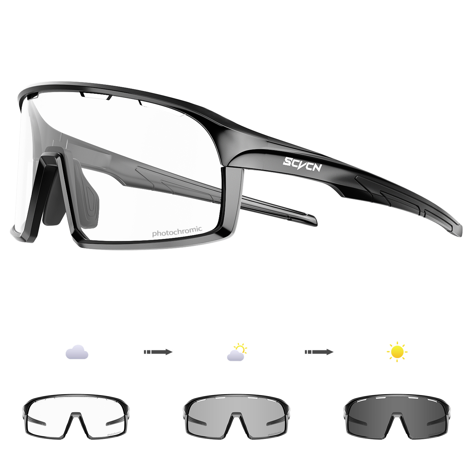 SCVCN Photochromic Sunglasses  - Mountain Biking Goggles recension och pris