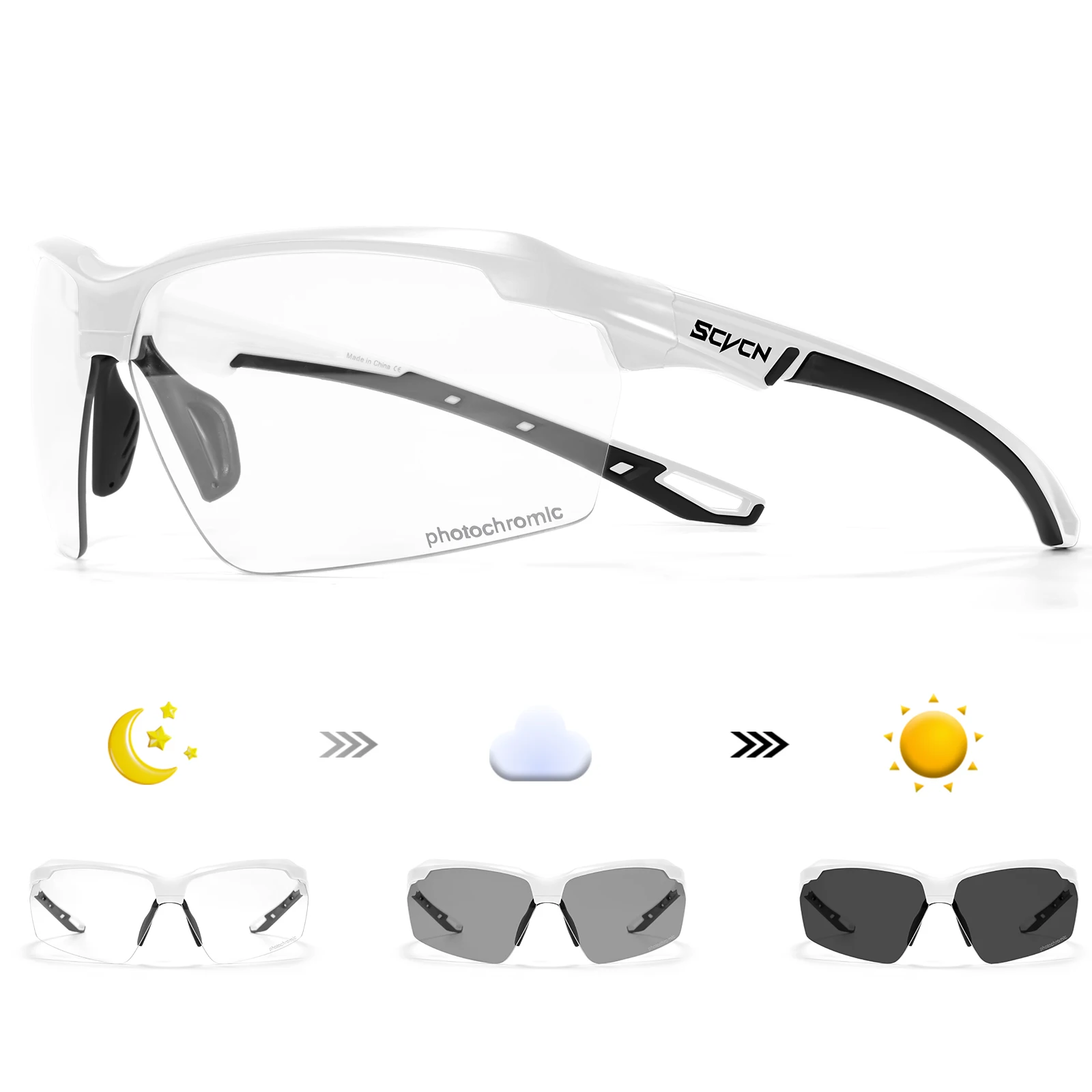 SCVCN Photochromic Cycling Sun - Mountain Biking Goggles recension och pris