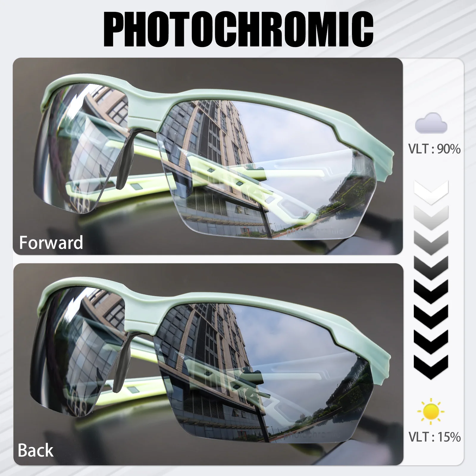 SCVCN Photochromic Cycling Sun - Mountain Biking Goggles recension och pris